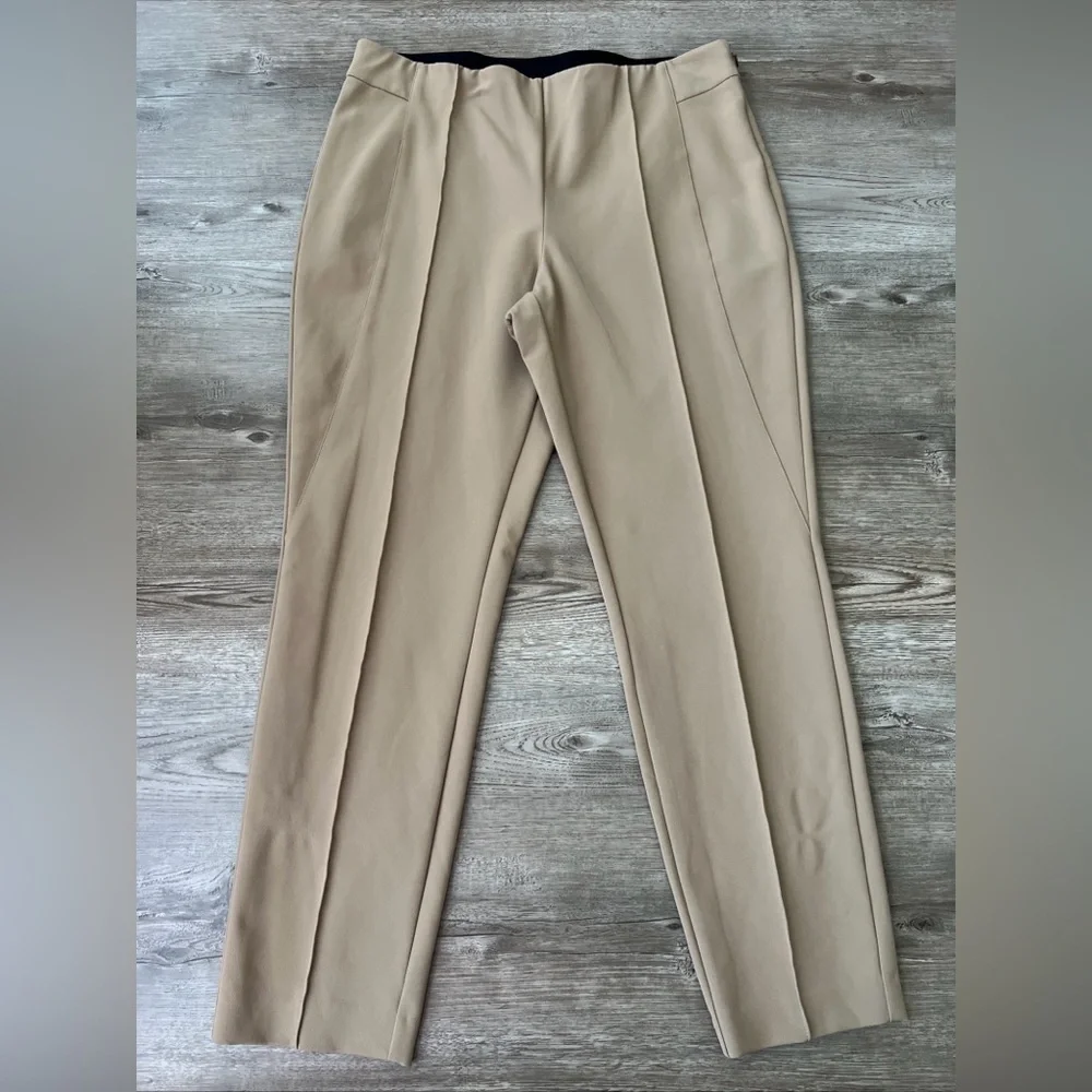 Lafayette 148 New York Gramercy Acclaimed Stretch Pant Womens 12 Tan - Picture 2 of 16